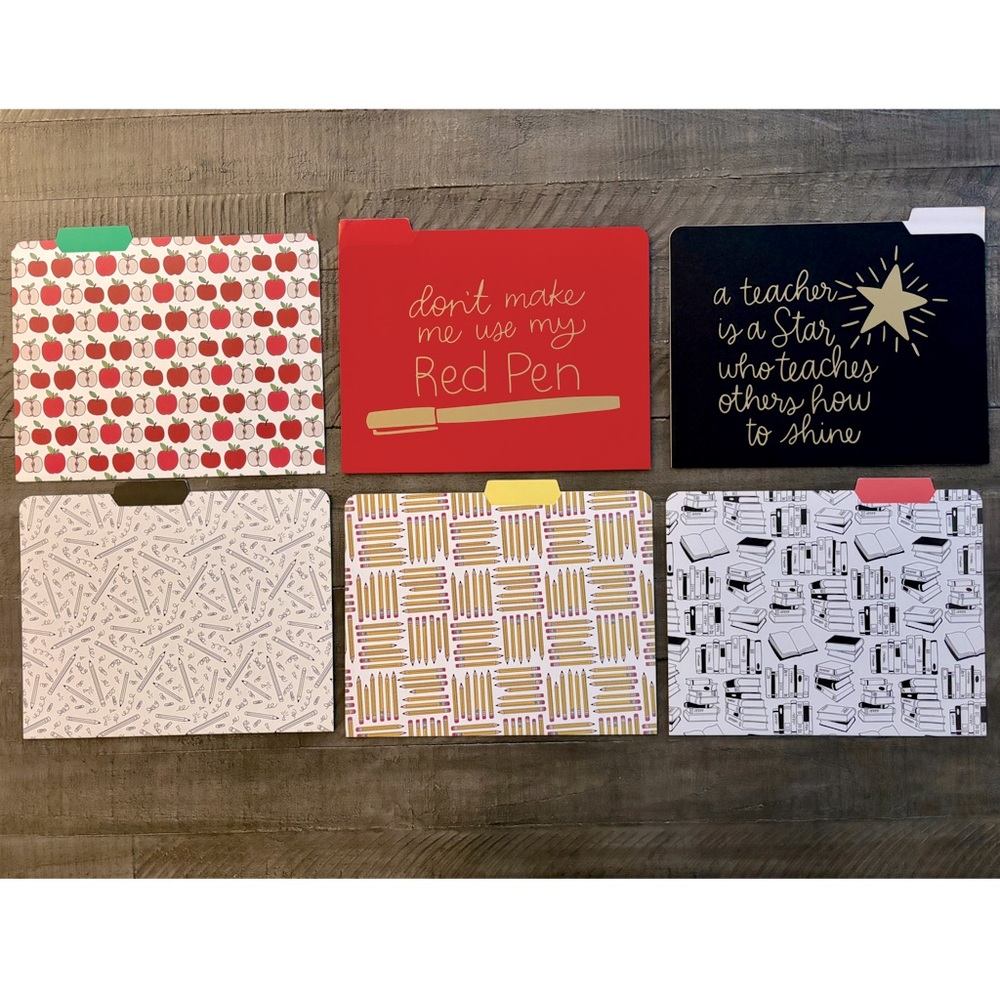Target Teacher File Folders 6 Count Classroom & Office Set
